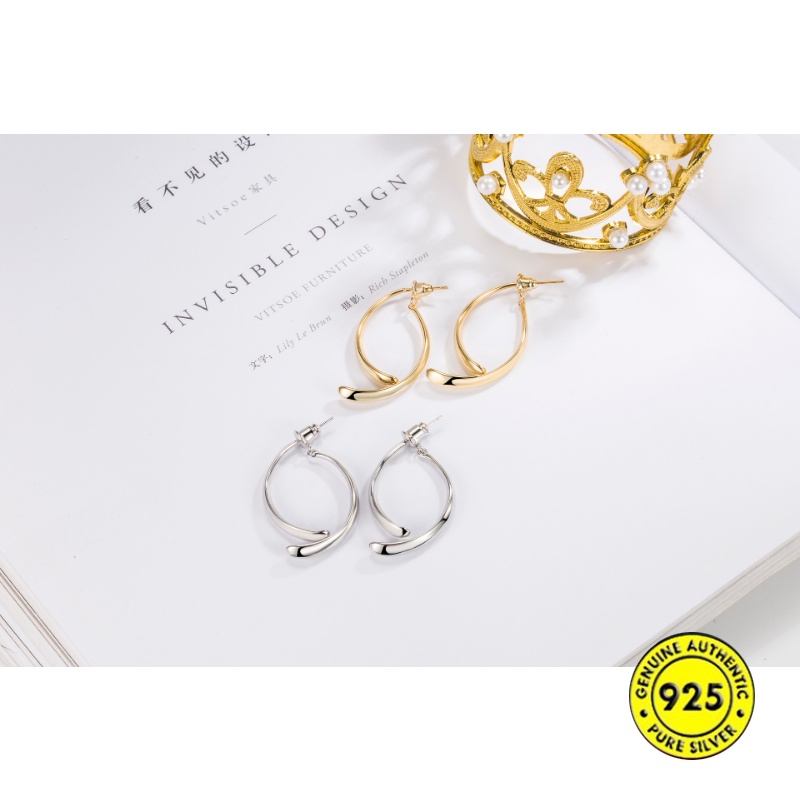 Anting Unik Model Silang Satu Untuk Wanita Dual-Wear U1419