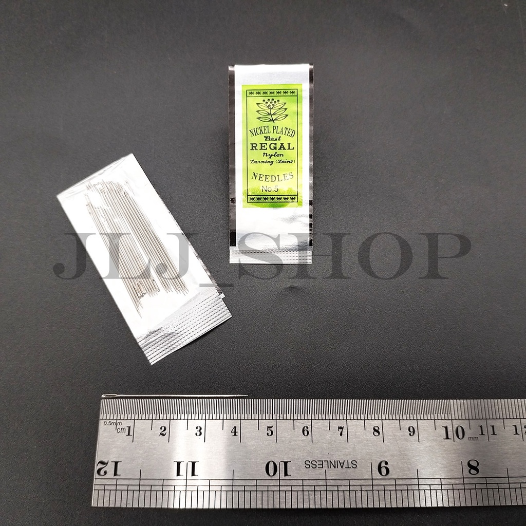 Jarum jahit regal no.5 / jarum payat no.5 (1bungkus isi 20pcs)