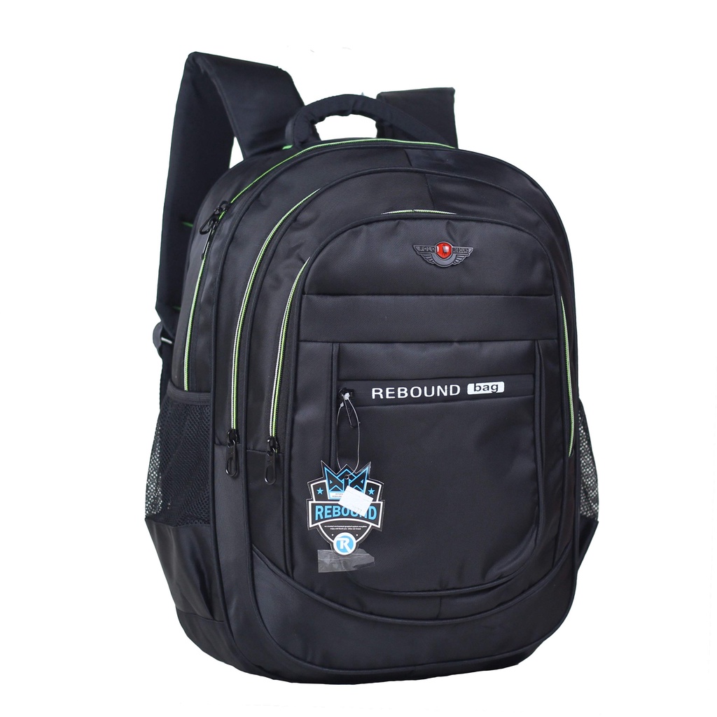 Ransel Rebound Bag Sport Hitam Tas Gendong Laki-Laki Pria Dewasa SMP SMA Simple Keren Berkualitas