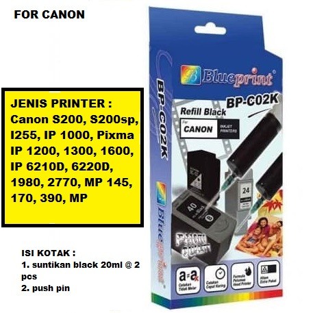 Tinta Refill Canon / tinta suntik BLUEPRINT For Printer Canon Black