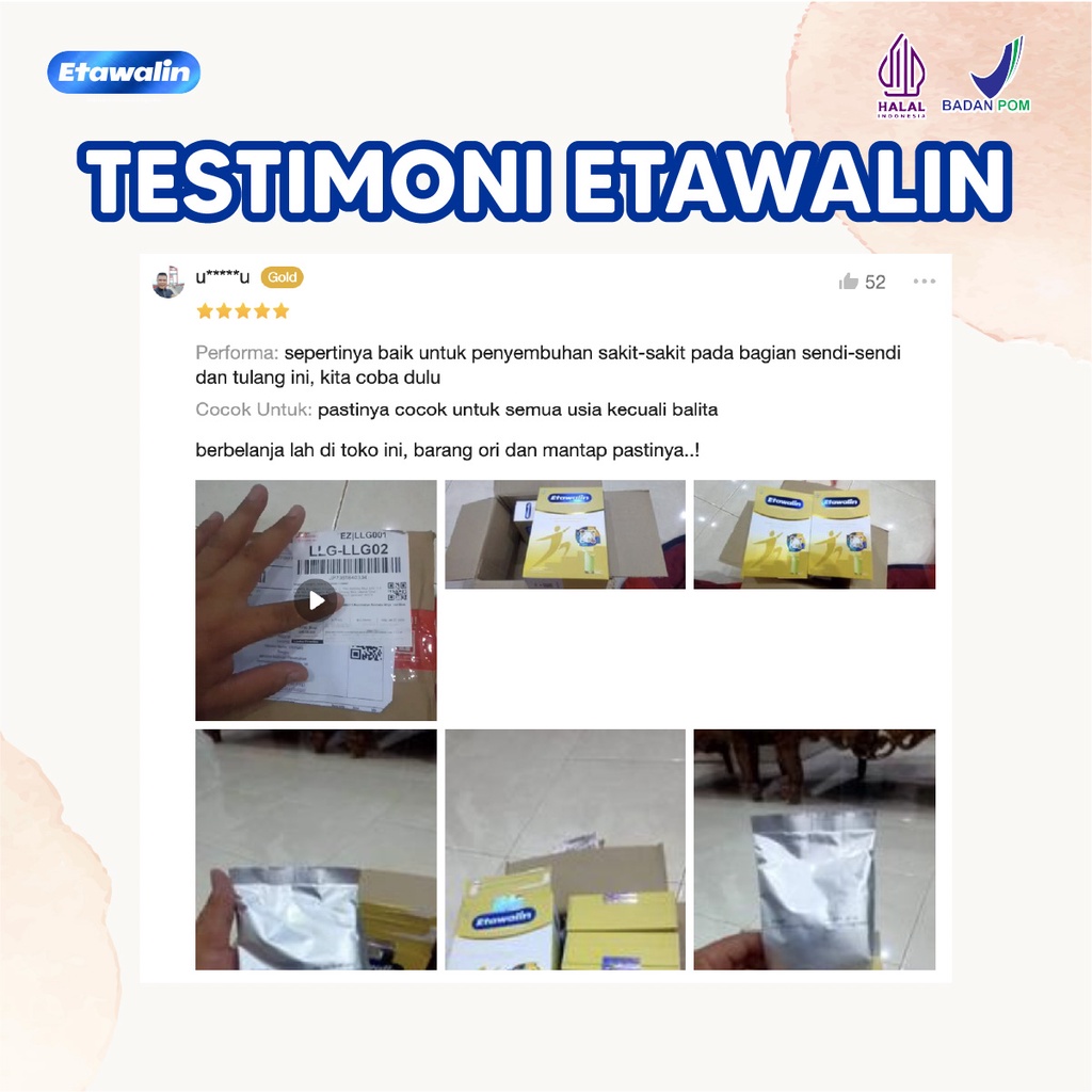 ETAWALIN ORIGINAL 1 BOX Susu Kambing Etawa Tingkatkan Kepadatan Tulang Isi 200 gram [60%]