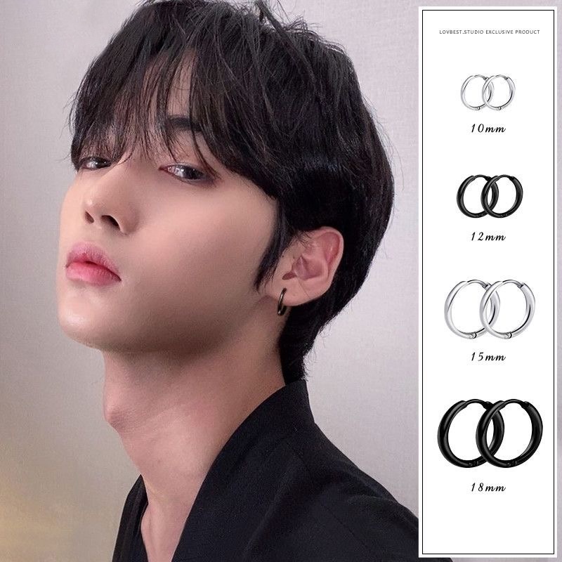 Anting Korea Emas Perak Wanita Hypoallergenic Hoop Earring Perhiasan Y2K Aksesoris