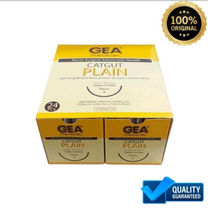 Per Box - Catgut Plain 2/0 &amp; 3/0 + Jarum GEA