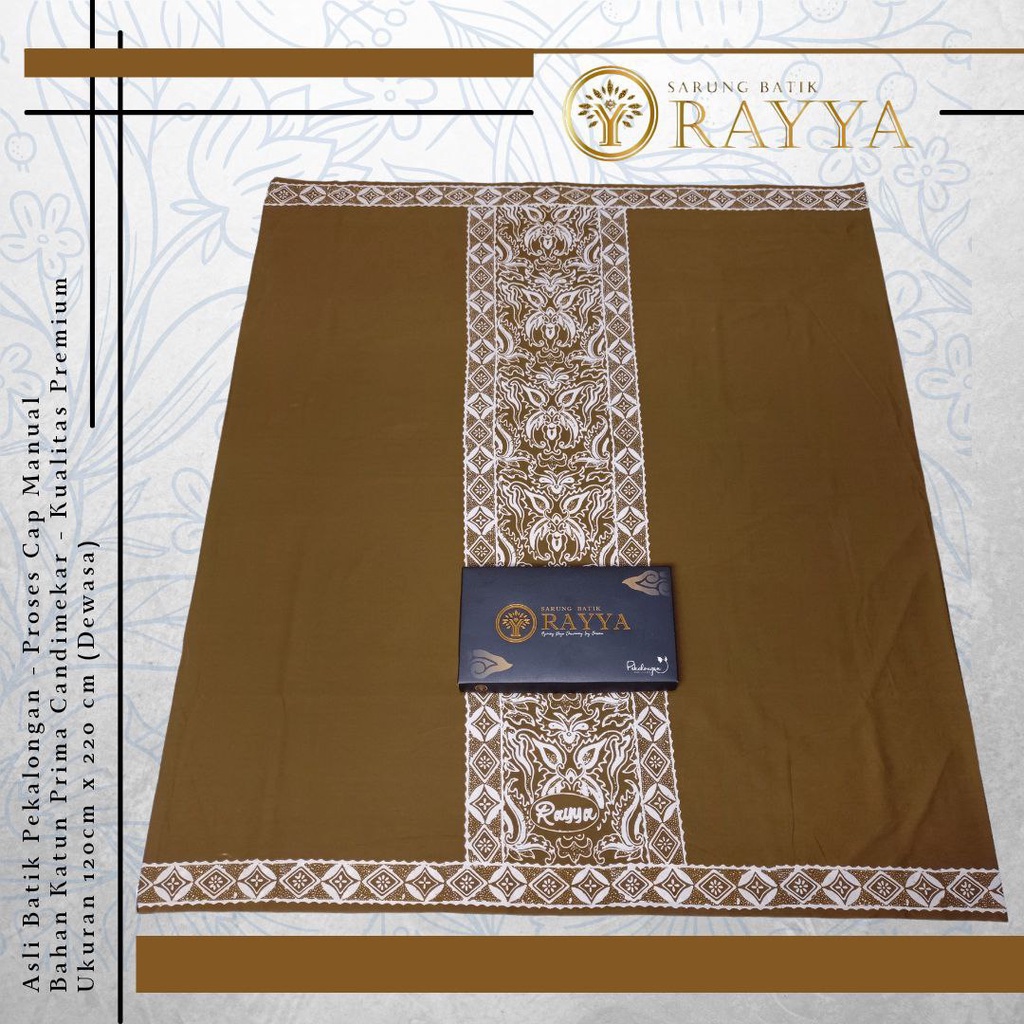 Sarung polos warna coklat / batik veldanava coklat susu / sarung batik polos / bahawan muslim pria d