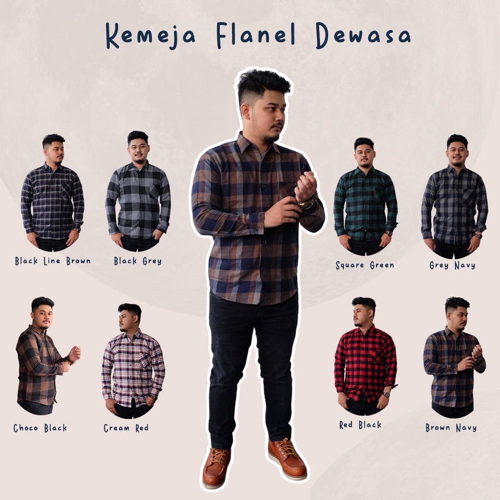 Kemeja/atasan Flanel lengan panjang anak motif kotak/tartan