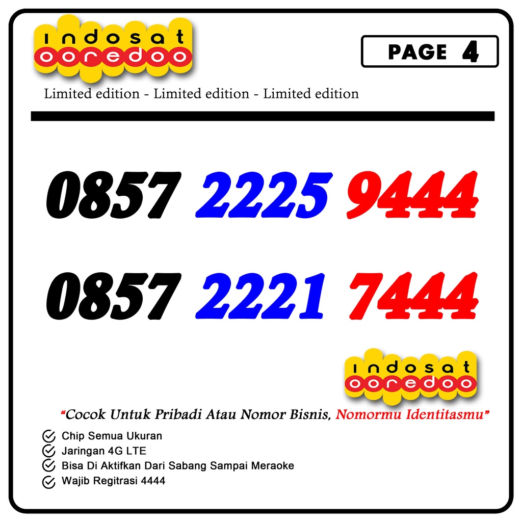 Nomor Cantik Indosat Rapih