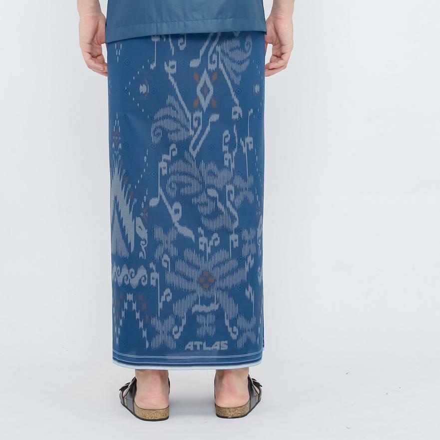 Special Sarung ATLAS  750 Kembang Dobby Biru Dongker