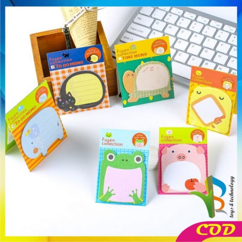 

Sticky Notes dengan motif Animal.Cocok untuk menulis catatan, reminder, pengingat dan lain-lain. Isi : + - 20 lembar Ukuran : 5.5x8cm