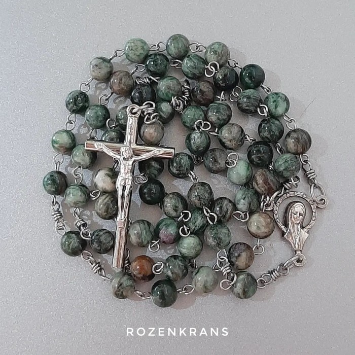 Rosario - Rosario Manik Batu Alam 6Mm Natural Green Lepidolite - Hollishop