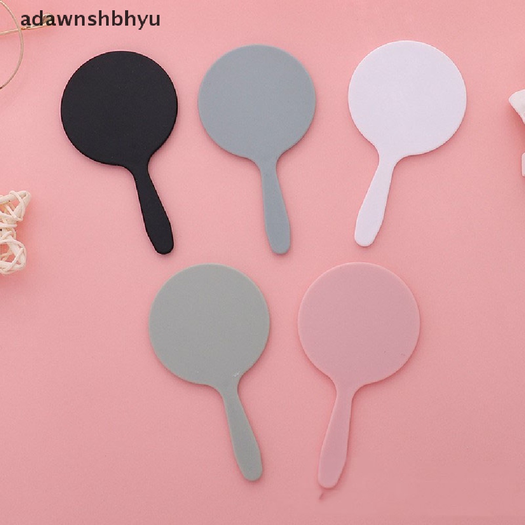 Adawnshbhyu Cermin Rias Genggam Kaca Rias Bulat Vanity Mirror with Handle Hand Mirror Kosmetik ID