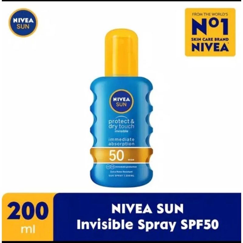NIVEA SUN INVISIBLE SPRAY SPF 50 - 200ML SUNBLOCK SUNSCREEN