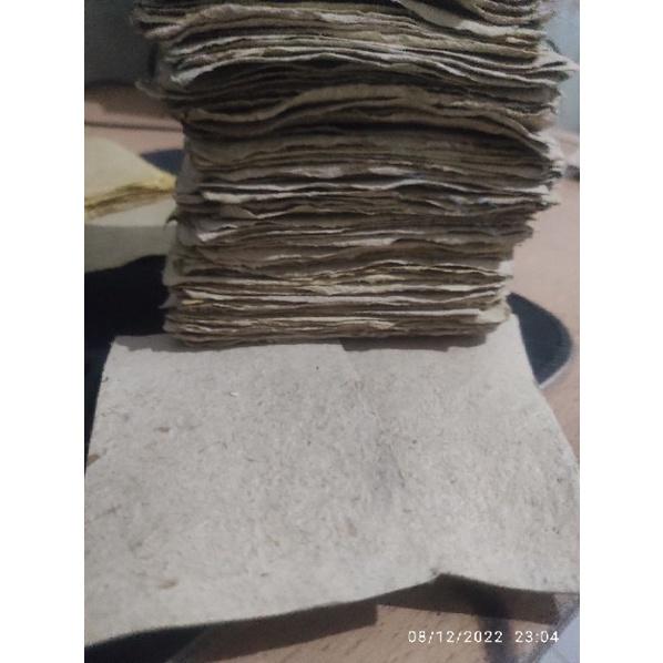 

Kertas serat jerami padi uk A7 (50 lembar) daur ulang handmade