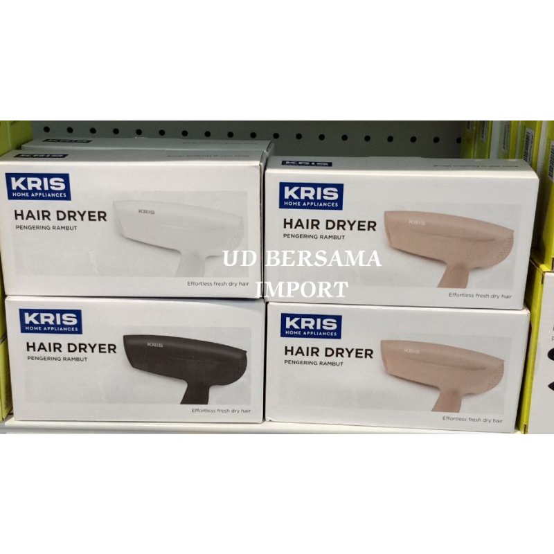 KRIS Travel Hair Dryer/Pengering Rambut/Hair Dryer Lipat - Putih