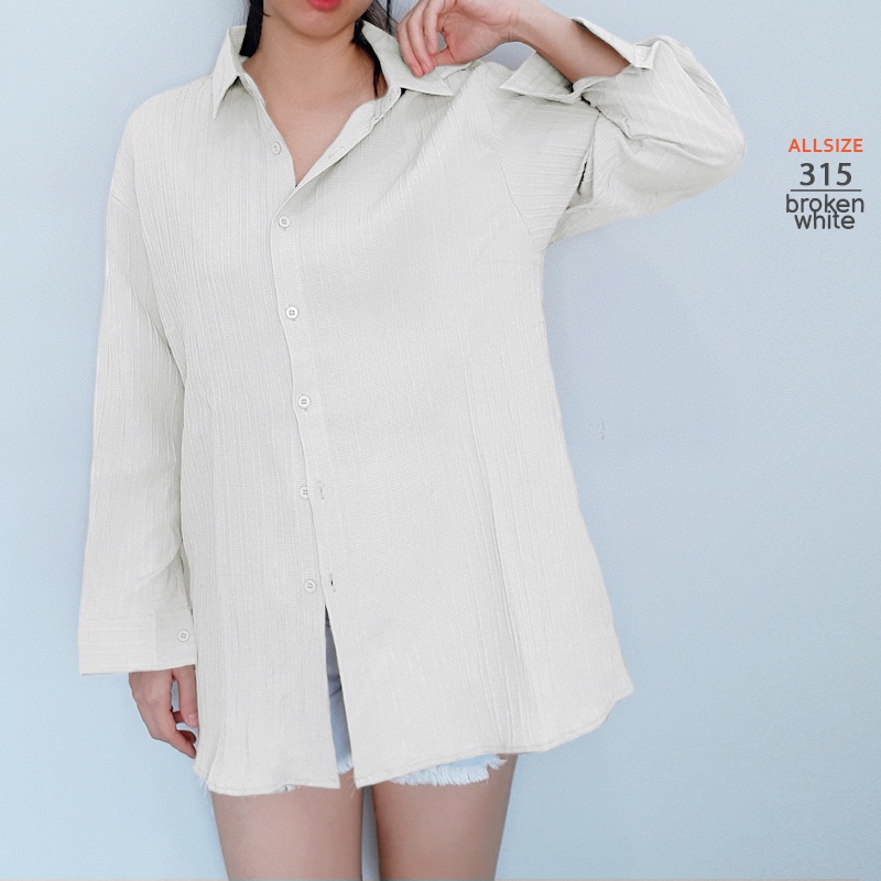 ARENA - Kemeja Wanita Freesize Kancing Depan / Atasan Fashion Wanita / Blouse Kantor