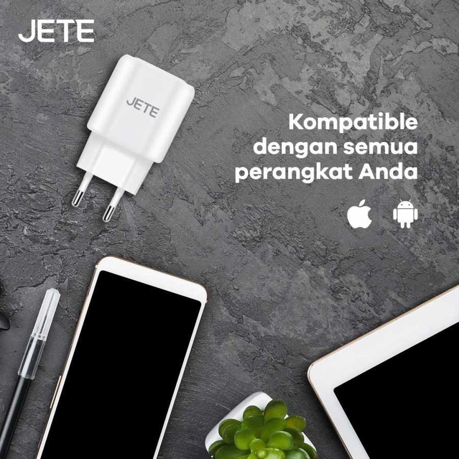 Charger Dual USB Output 2.1A (JETE Atomic 2) - Garansi Resmi 2 Tahun