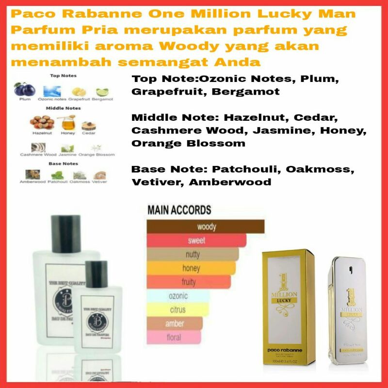 Parfum Pria One million L Wangi Tahan Lama 20ml - 100ml