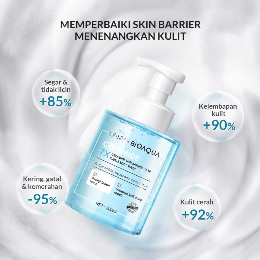 ✨ AKU MURAH ✨ BIOAQUA 7x Ceramide Skin Barrier Care Body Wash Sabun Mandi Cair 500ml