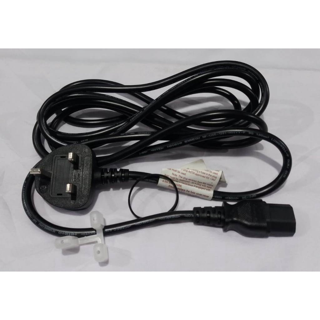 KABEL AC POWER CORD KAKI TIGA PLUS FUSE P 3METER