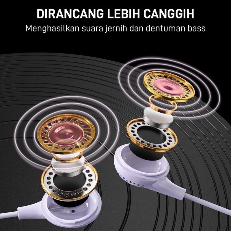 HEADSET VEGER VX2 EXTRA BASS EARPHONE WITH MIC