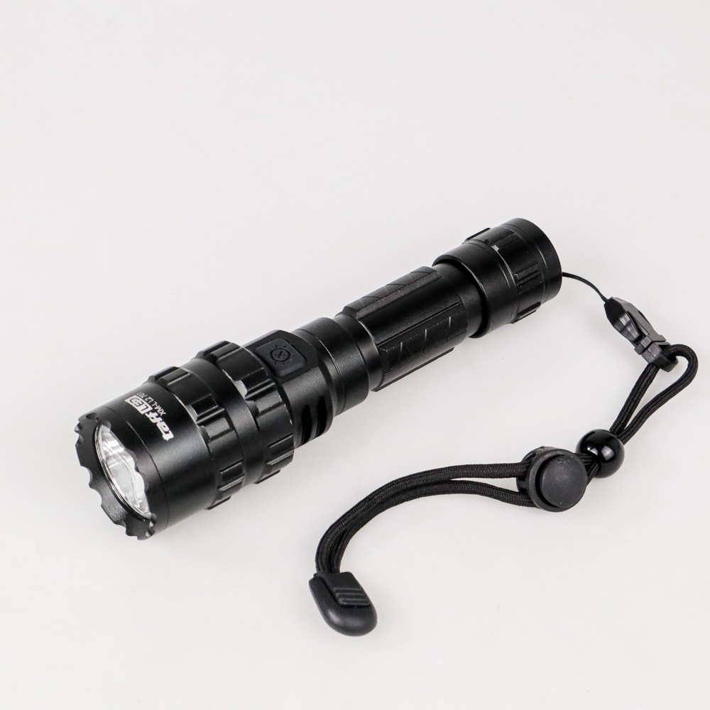 TaffLED Senter LED Torch Hunting Cree XM-L L2 6500 Lumens - 701 - Black - 7RFL12BK