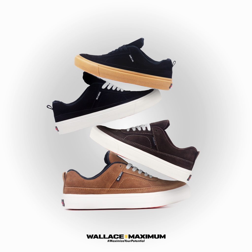 SEPATU PRIA SNEAKERS WAMA TEMFOK BLACK GUM 39- 43