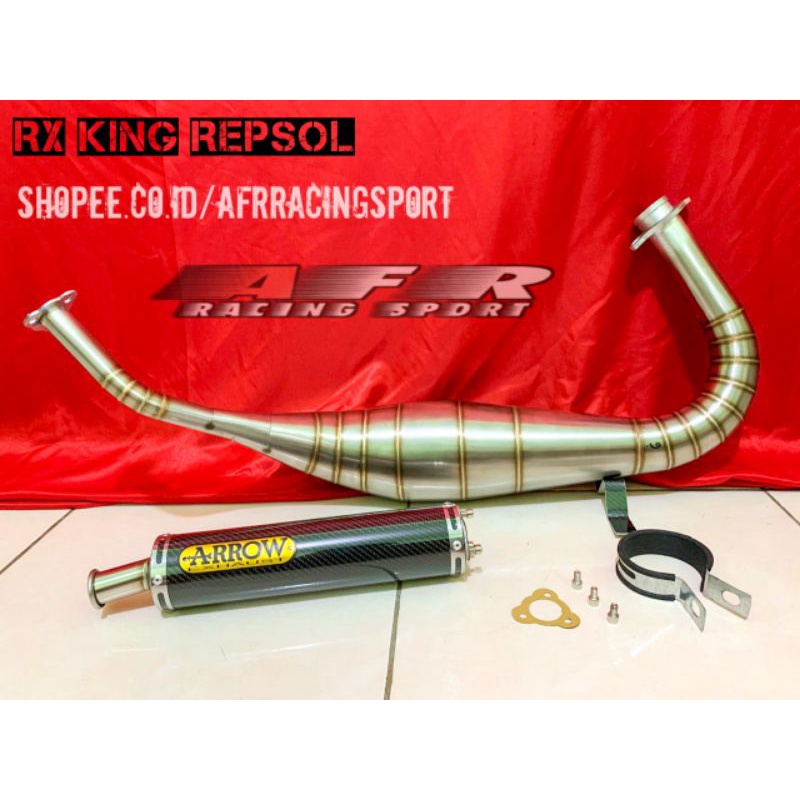 Knalpot Rx King Rx Spesial Kolong Repsol Karbon ARROW Stainless