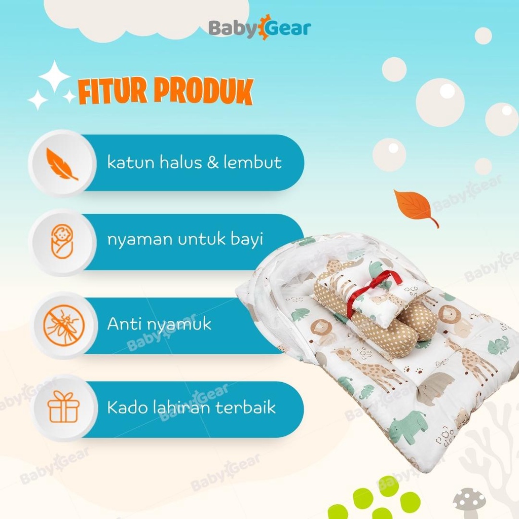 Kasur bayi bantal guling lipat kelambu / kasur bayi kelambu [GRATIS BANTAL GULING DAN TAS MIKA]