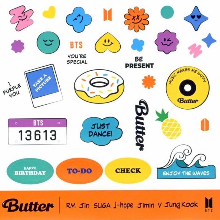 

の 5 pcs Kpop magic shop sticker stiker purple you bangtan (Baca Deskripsi !!!) ➣