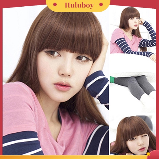 Wig Poni Palsu Model Lurus Dengan Klip on Untuk Wanita