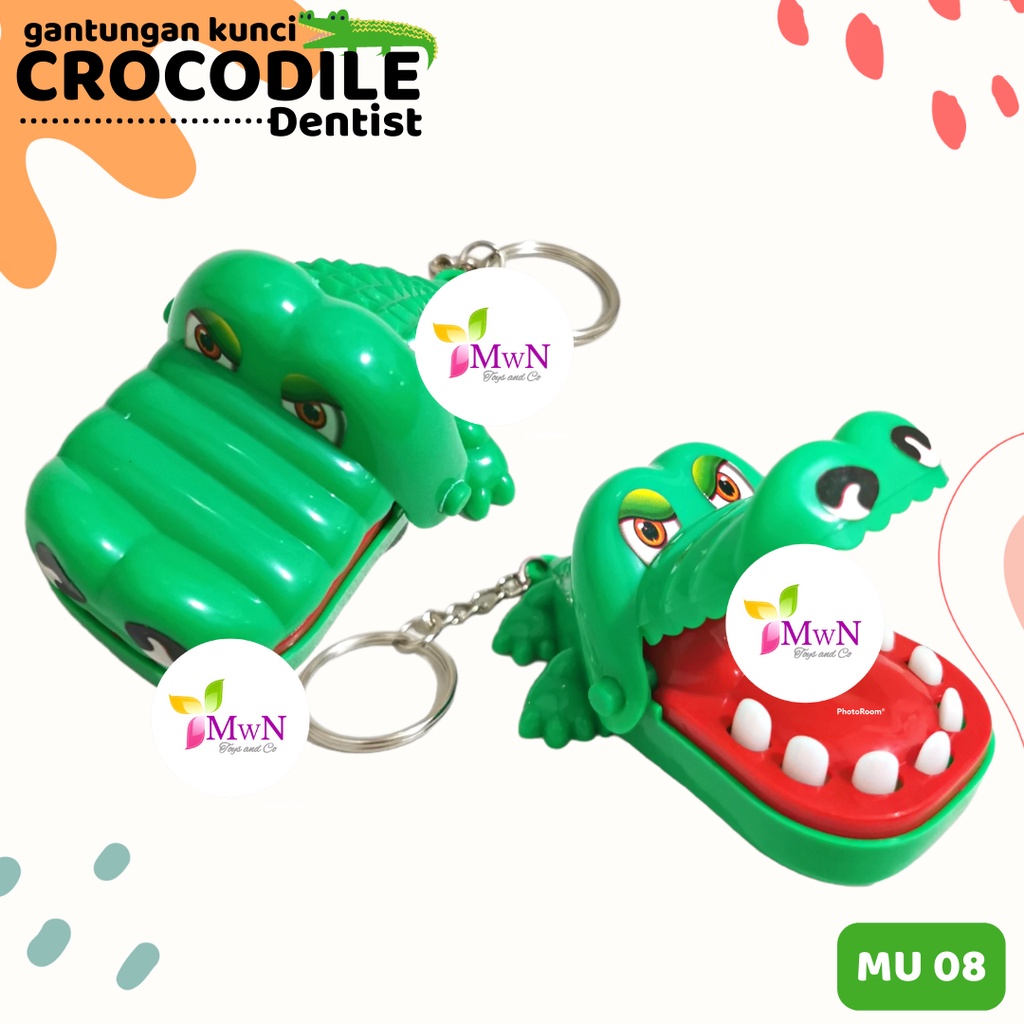 MWN Mainan Gantungan Kunci Crocodile Dentist Game Mini MU08