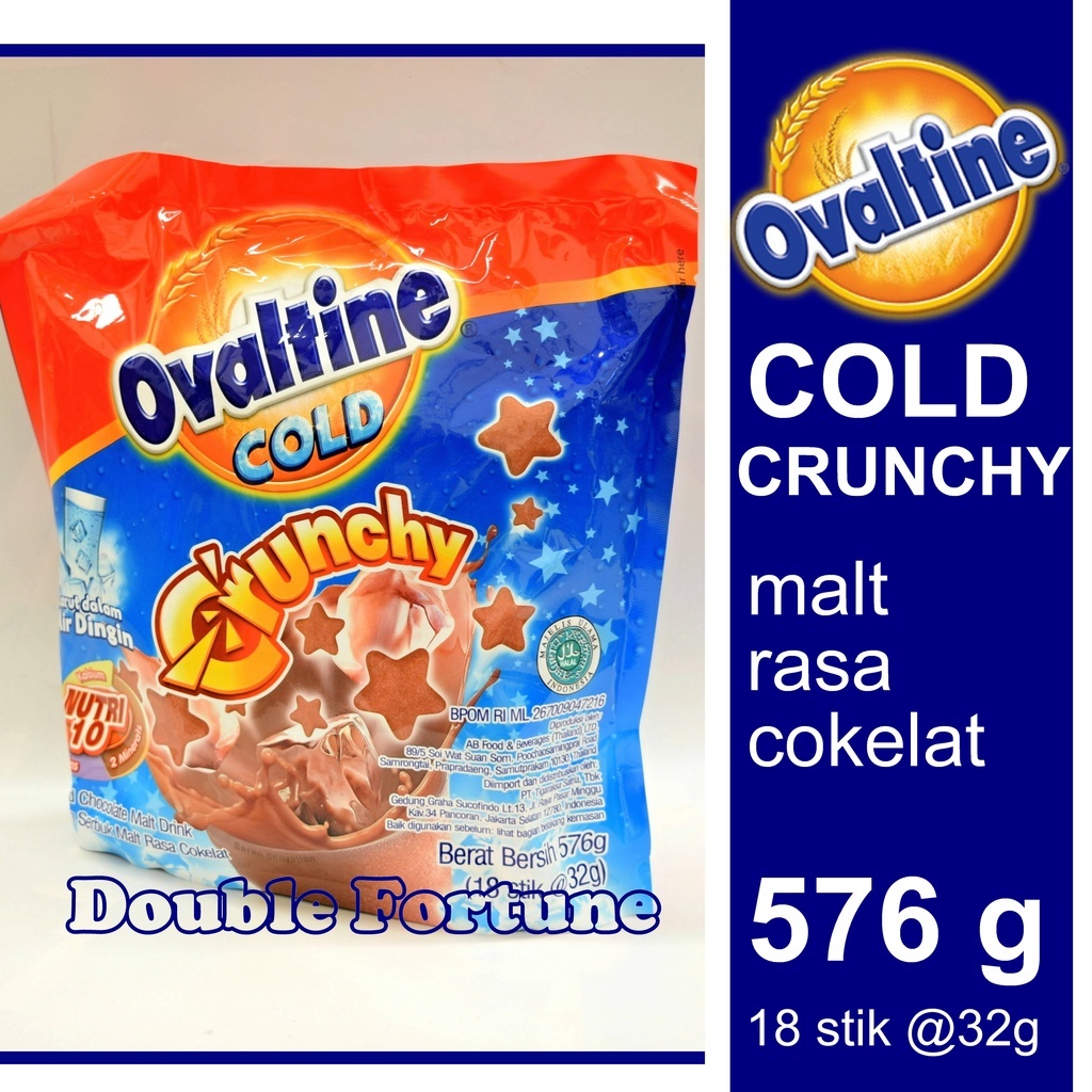 

OVALTINE COLD CRUNCHY CHOCOLATE MALT DRINK@18 STICK @32GR