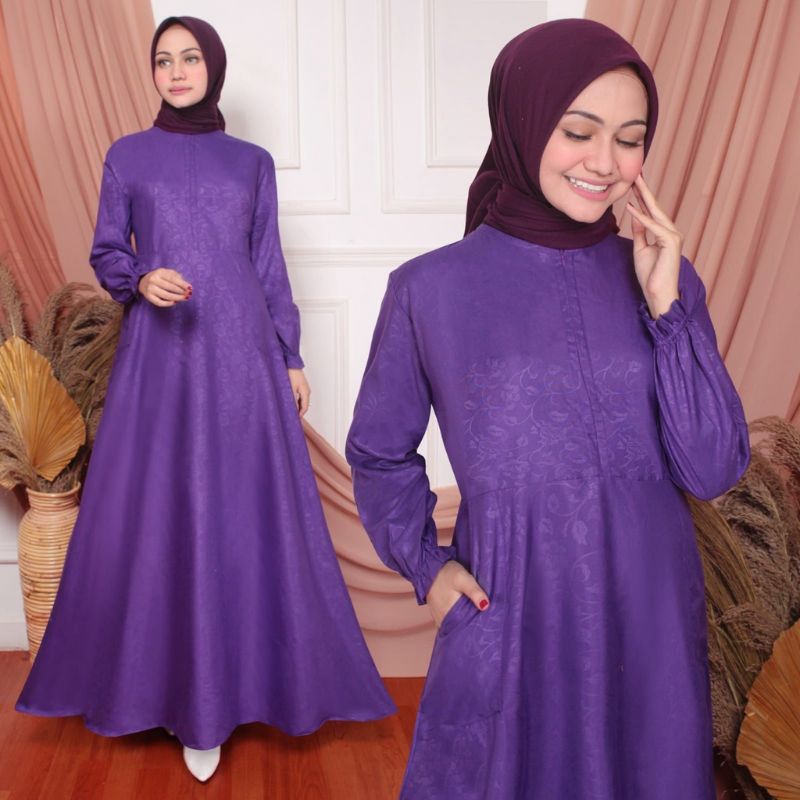 ootd gamis wanita~citra gamis embos(HANYAGAMIS)~dress wanita