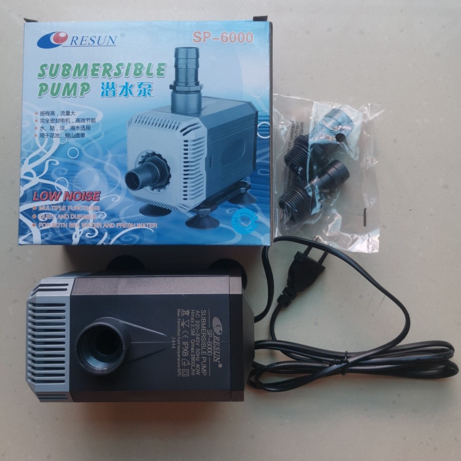 Jual Resun SP 6000 Pompa Celup Aquarium SP6000 40 Watt 2800 Liter SP 6000 Shopee Indonesia