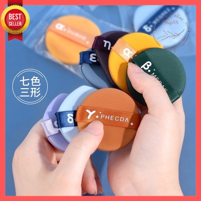 GOS -H211- Spons Bedak Tabur Bentuk Bulat - Spons Bedak Tabur Foundation - Puff powder Makeup