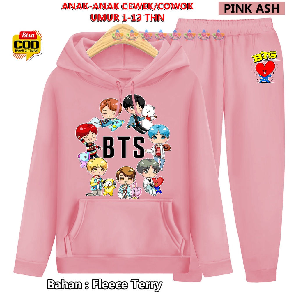 Setelan anak anak BTS sweater Hoodie Suiter, Setelan Olahraga anak, TM 00052 Setelan Training Anak Cowok Cewek baby terry terbaru dan termurah