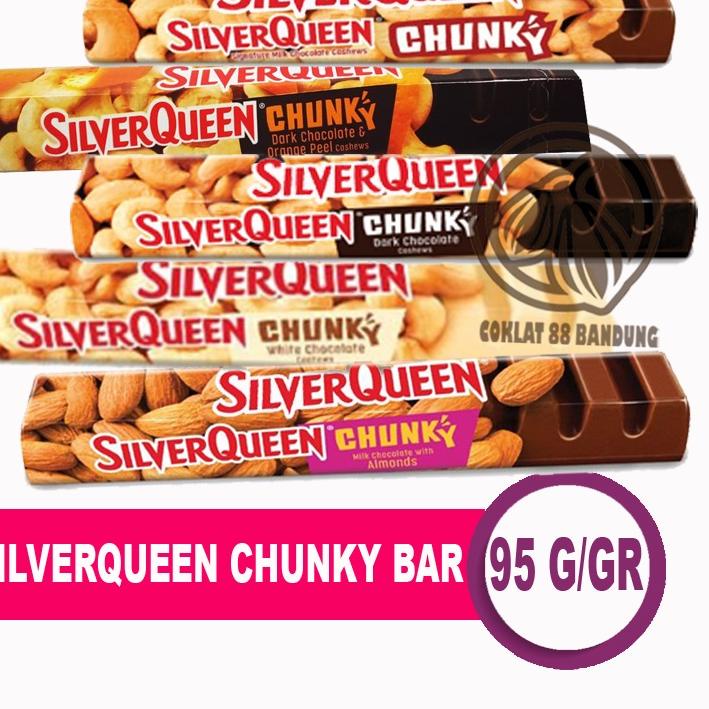 

Restock SILVERQUEEN CHUNKY BAR 95 GR/GRAM, COKELAT SILVER QUEEN CHUNKYBAR 95GR EX 100gr, CHUNGKY BAR BESAR