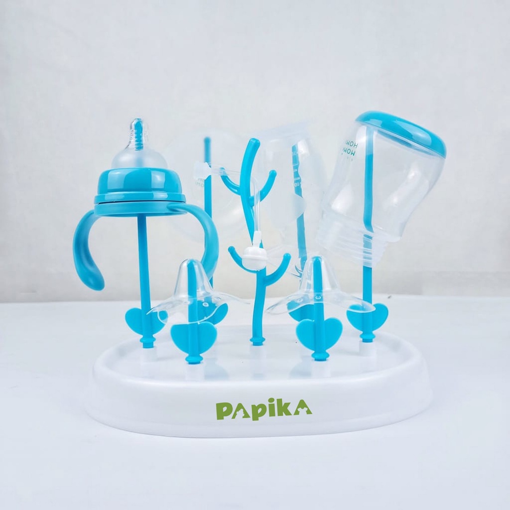 PAPIKA Rak Botol Susu Bayi / Rak Pengering Botol Susu / Rak Pengering Botol Dot Perlengkapan Bayi / Baby Bottle Drying Rack Sterilizer Mini