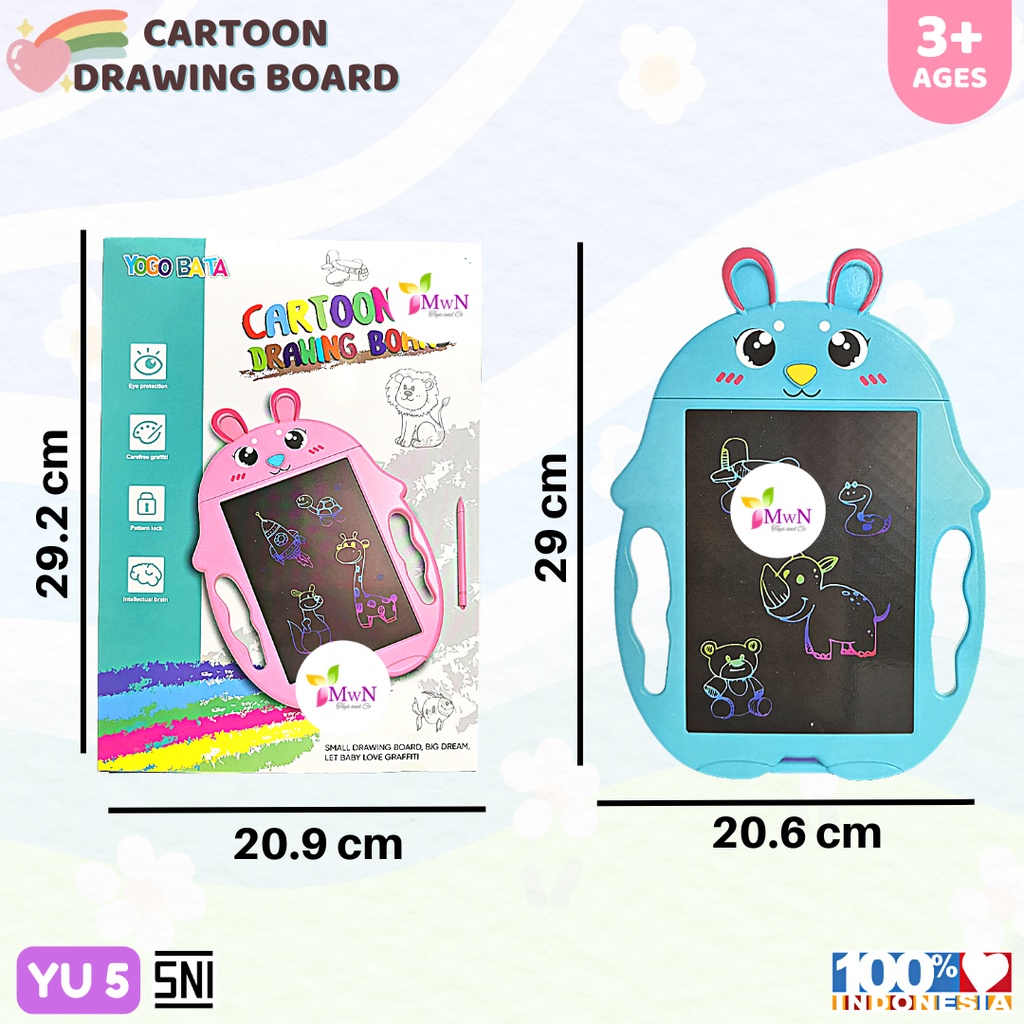 MWN Mainan Anak Papan Menggambar Cartoon Drawing Board YU 5