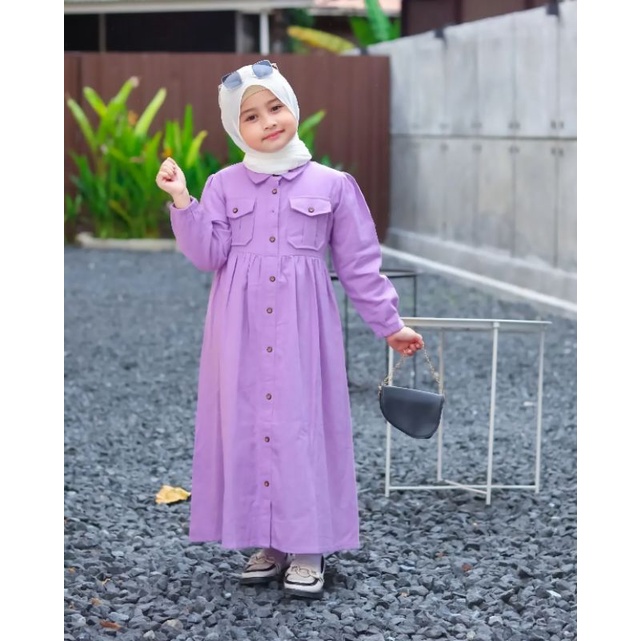 NEW ARRIVAL CIKITA DRESS MUSLIM ANAK PEREMPUAN 6-8 TAHUN/GAMIS ANAK CRINKLE AIRFLOW PREMIUM/NIKITA KIDS/FAR MOSLEMSTORE