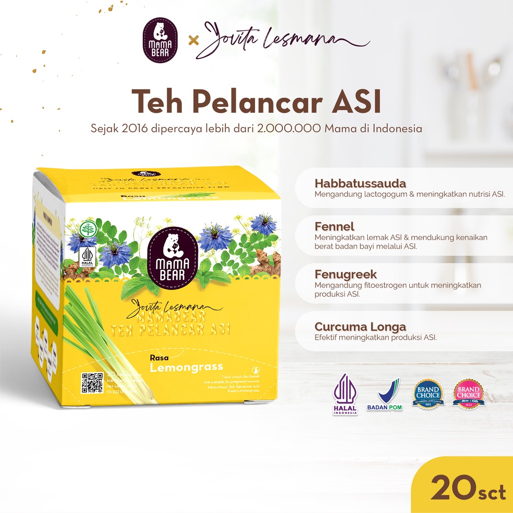 Mama Bear Teh Pelancar Asi / MamaBear Asi Booster Tea Peach Blueberry Lemongrass Original