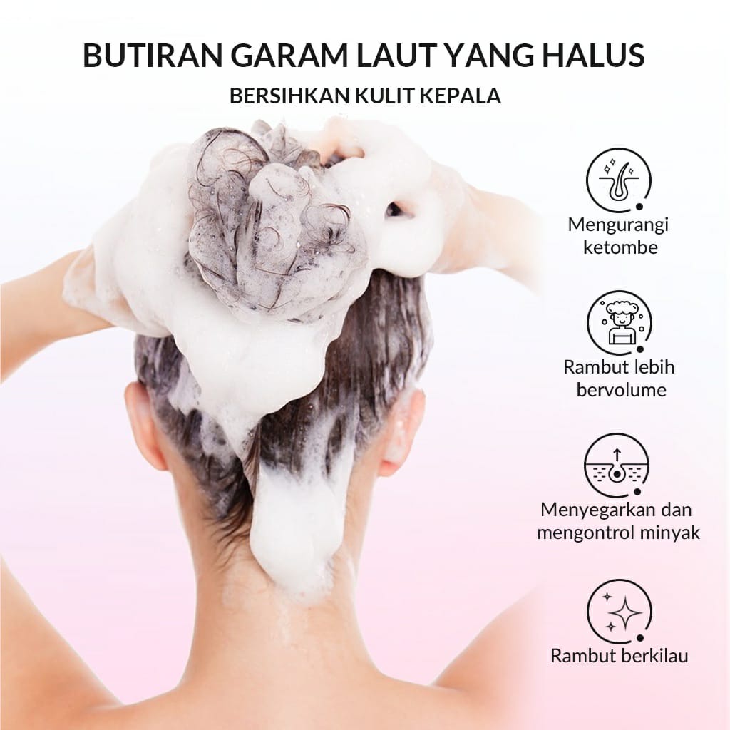 BIOAQUA Sea Salt Shampoo 280g Hair Care Rambut Menyegarkan dan Mengontrol Minyak