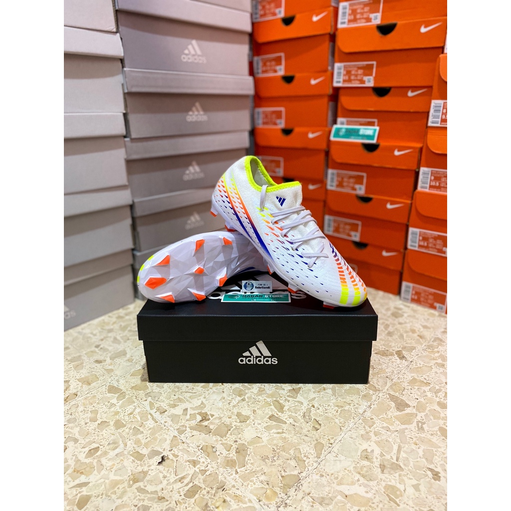 Sepatu Bola Adidas Predator Edge.3 L FG White Yellow GW0995 Original BNIB