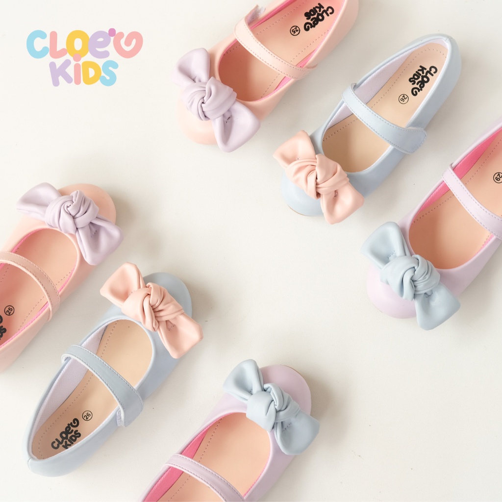 CLOEVKIDS - READY STOCK Cheli Size 22-35 Flatshoes Pastel Sepatu Ballet Wanita Ballerina Korean Style Lucu