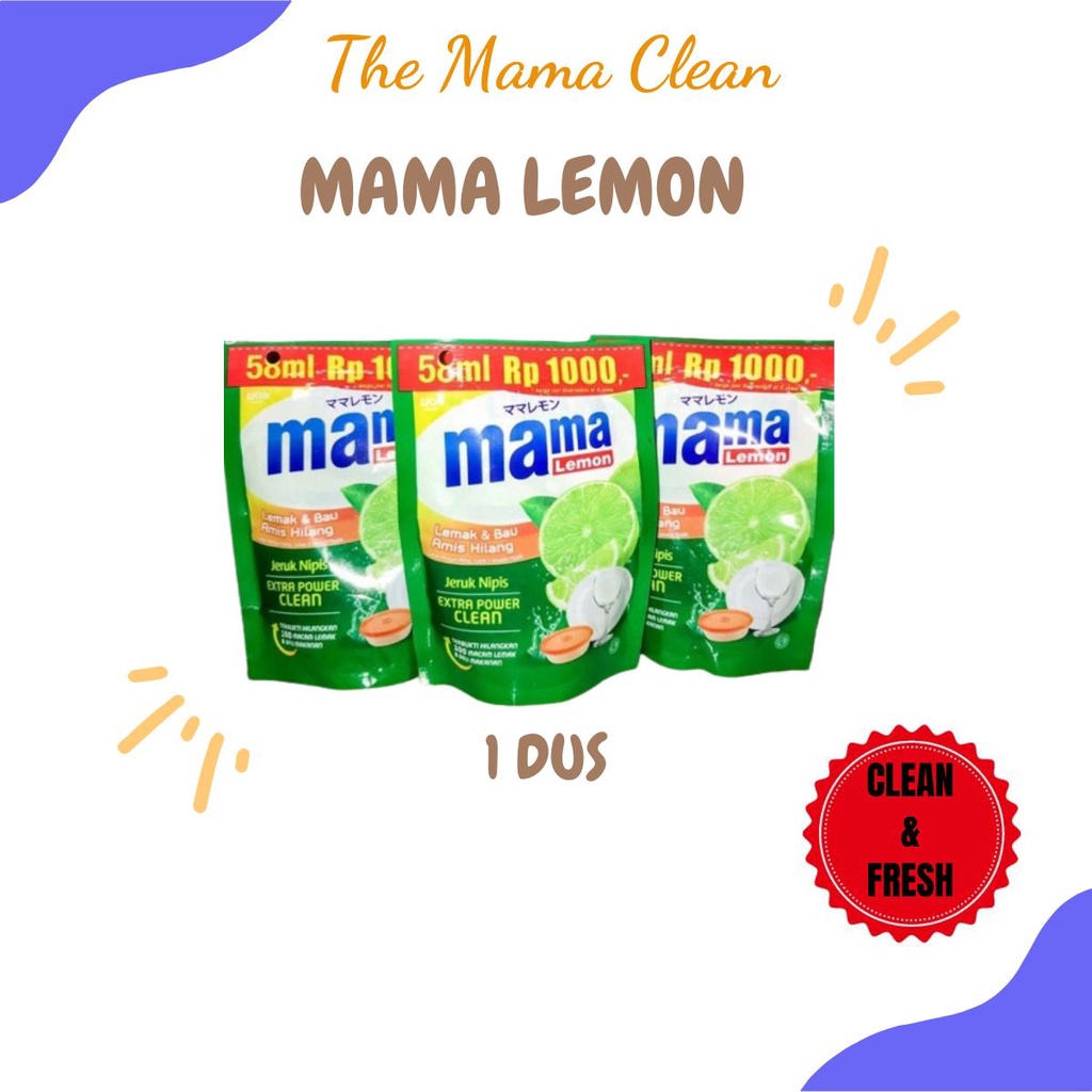MAMA LEMON 58ML SABUN CUCI PIRING 1 DUS = 75 PCS