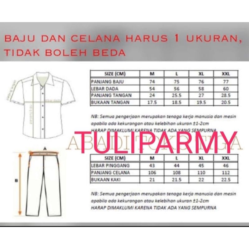 Safari stelan Pendek / safari pdh security, satpam, sopir, guard dll