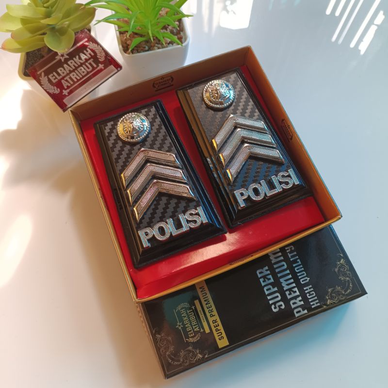 PANGKAT PDH POLRI PANGKAT BRIGADIR FULL CARBON LIS HITAM EXCLUESIVE