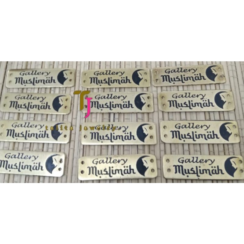 label plat hijab logam ,min 50 biji