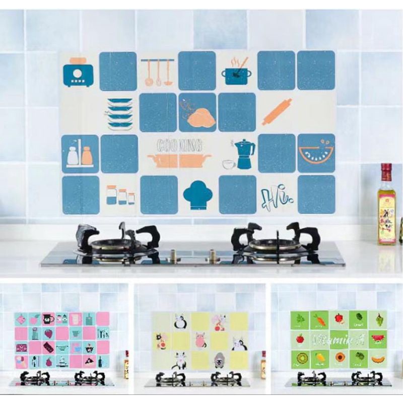 STIKER DINDING DAPUR ANTI MINYAK DAN PANAS WALLPAPER DAPUR MOTIF WALL STIKER