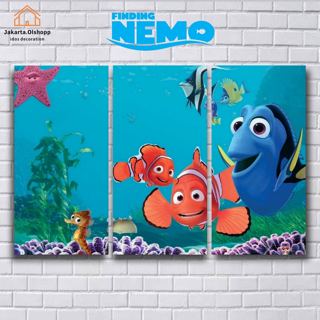 Pajangan Dinding FINDING NEMO /  Poster Kayu WallDecor Rumah Pajangan Dekorasi Kamar pajangan dindin