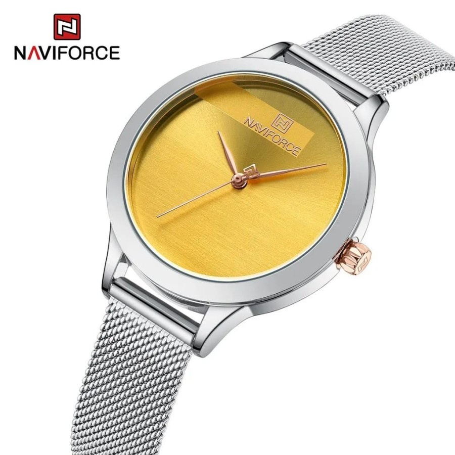 Jam tangan Wanita NAVIFORCE 5027 tali rantai pasir original